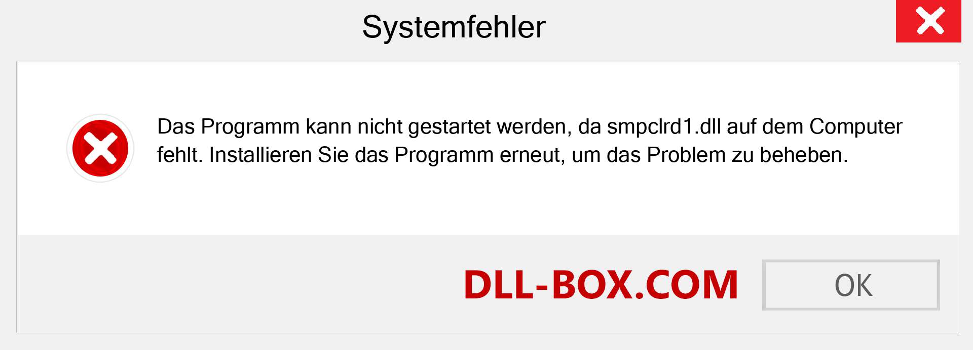 smpclrd1.dll-Datei fehlt?. Download für Windows 7, 8, 10 - Fix smpclrd1 dll Missing Error unter Windows, Fotos, Bildern